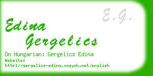edina gergelics business card